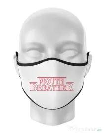 Masca personalizata reutilizabila Mouth breather Alb