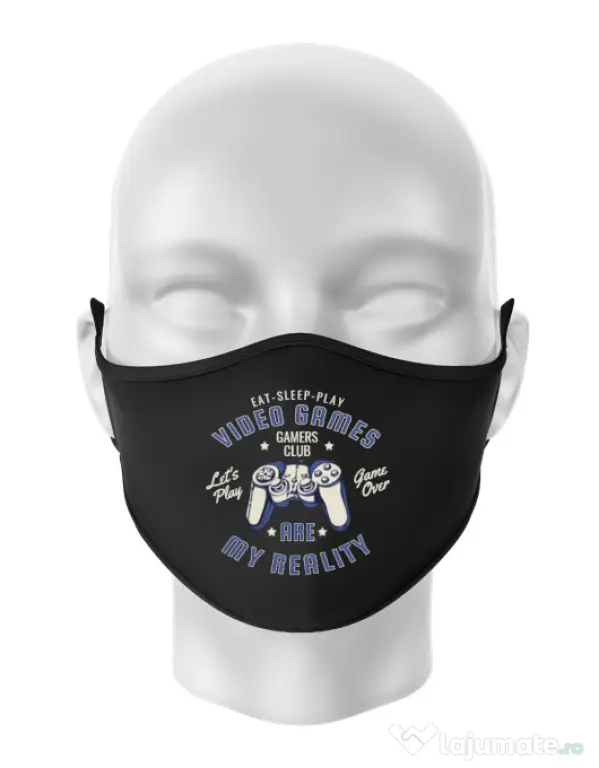 Masca personalizata reutilizabila My reality Negru