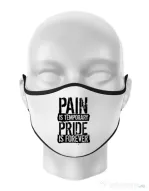 Masca personalizata reutilizabila Pain and pride Alb