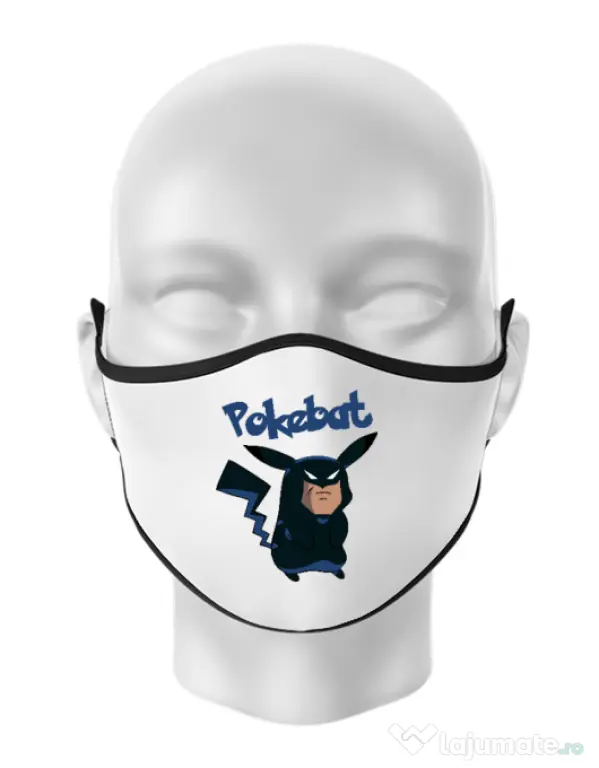 Masca personalizata reutilizabila Pokebat Alb