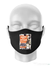 Masca personalizata reutilizabila Retro Gym Negru