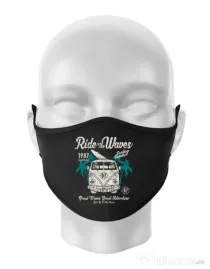 Masca personalizata reutilizabila Ride The Waves Negru
