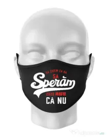 Masca personalizata reutilizabila Sa speram ca nu Negru
