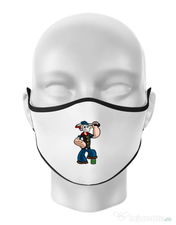 Masca personalizata reutilizabila Sailor Mass Murderer Alb