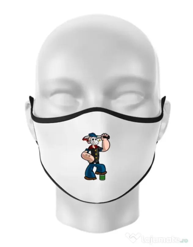 Masca personalizata reutilizabila Sailor Mass Murderer Alb
