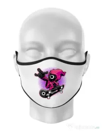 Masca personalizata reutilizabila Squid Boy Alb
