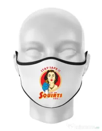 Masca personalizata reutilizabila Squirts Alb