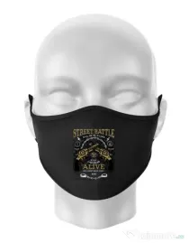 Masca personalizata reutilizabila Street Battle Negru