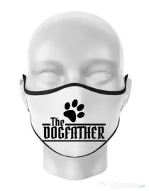 Masca personalizata reutilizabila The dogfather Alb