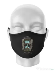 Masca personalizata reutilizabila The illusion of time Negru