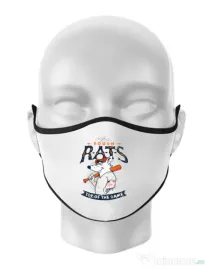 Masca personalizata reutilizabila The rough rats Alb