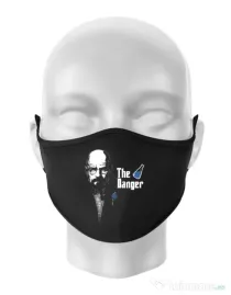 Masca personalizata reutilizabila Tricou The danger Negru