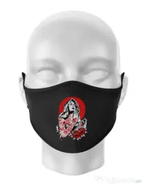 Masca personalizata reutilizabila Virgin Mary Negru