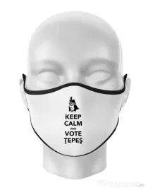 Masca personalizata reutilizabila Vote Tepes Alb
