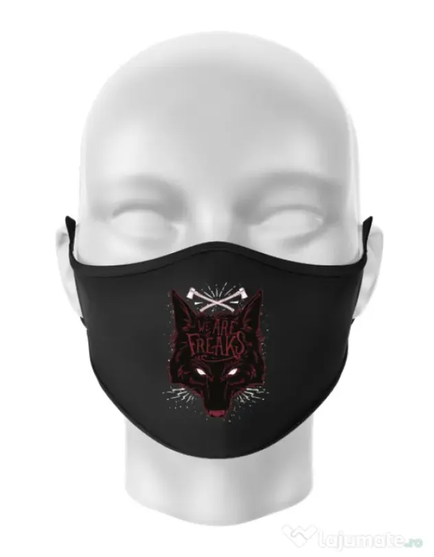 Masca personalizata reutilizabila We are freaks Negru