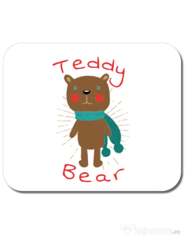 Mousepad personalizat Teddy bear Alb