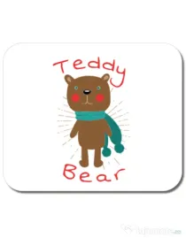 Mousepad personalizat Teddy bear Alb