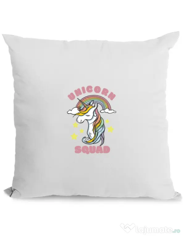 Perna personalizata Unicorn squad Alb