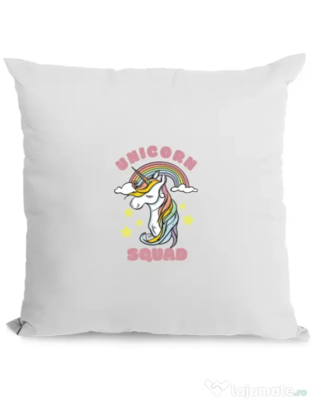 Perna personalizata Unicorn squad Alb