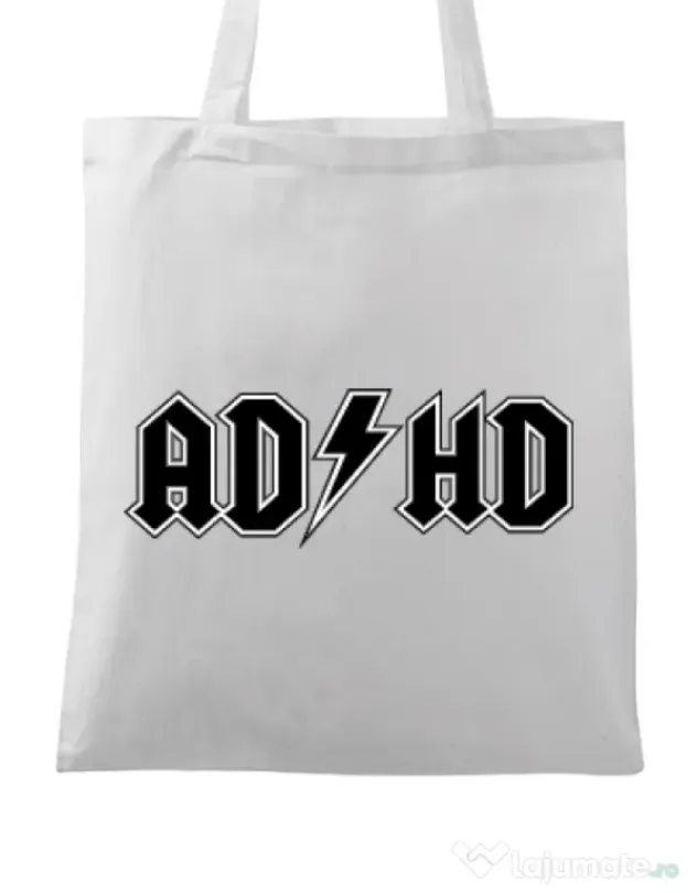 Sacosa din panza ADHD Alb