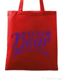 Sacosa din panza Baby bear Rosu