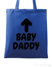 Sacosa din panza Baby daddy Albastru regal