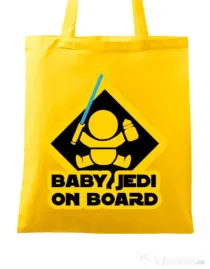 Sacosa din panza Baby Jedi Galben