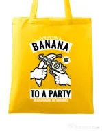 Sacosa din panza Banana Party Galben