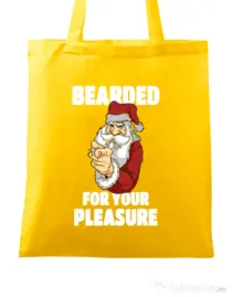Sacosa din panza Bearded for your pleasure Galben