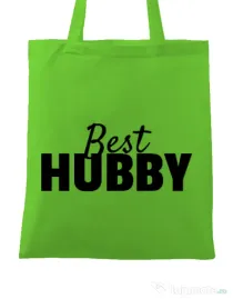 Sacosa din panza Best hubby Verde mar