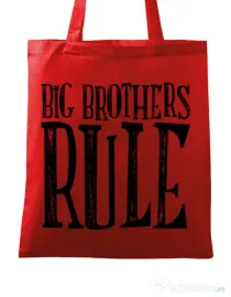 Sacosa din panza Big brothers rule Rosu