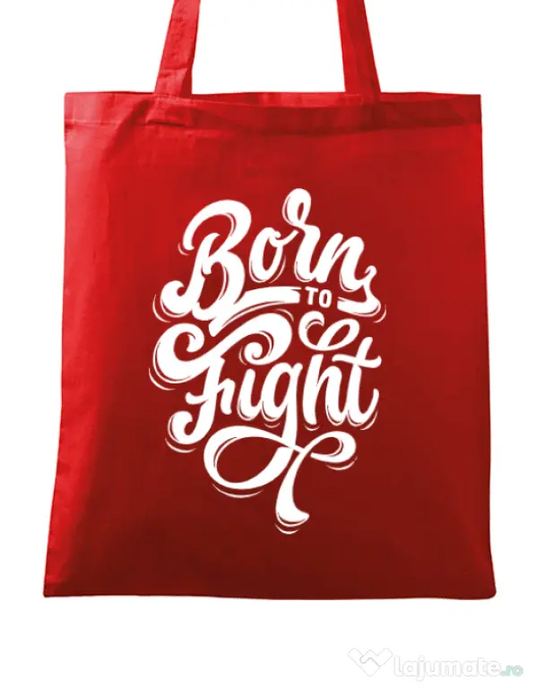 Sacosa din panza Born To Fight Rosu