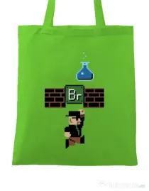 Sacosa din panza Breaking Mario Verde mar