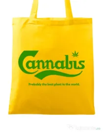Sacosa din panza Cannabis Galben