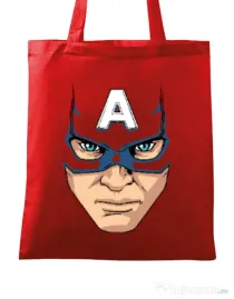 Sacosa din panza Captain America Mask Rosu