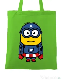Sacosa din panza Captain minion Verde mar
