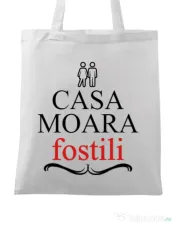 Sacosa din panza Casa moara fostili Alb