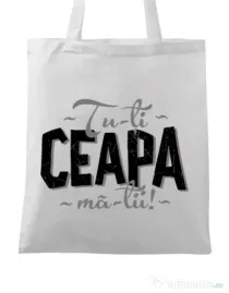 Sacosa din panza Ceapa ma-tii Alb