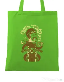 Sacosa din panza Coffee Racer Verde mar