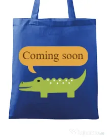 Sacosa din panza Coming soon Albastru regal