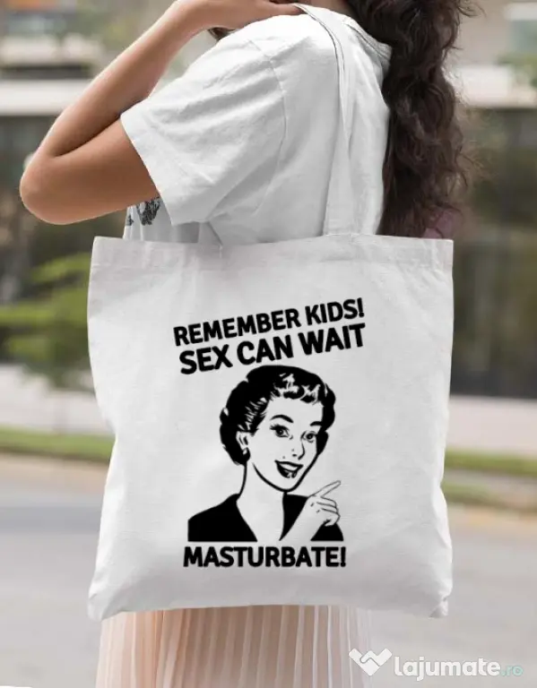 Sacosa din panza Cool advice Alb