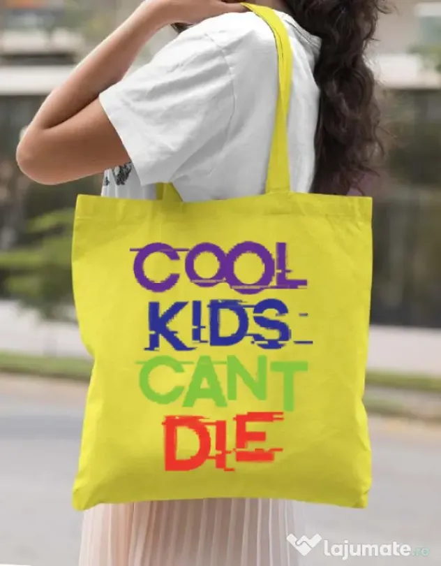 Sacosa din panza Cool kids Galben