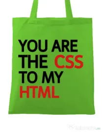 Sacosa din panza CSS to HTML Verde mar