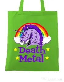 Sacosa din panza Death Metal Verde mar