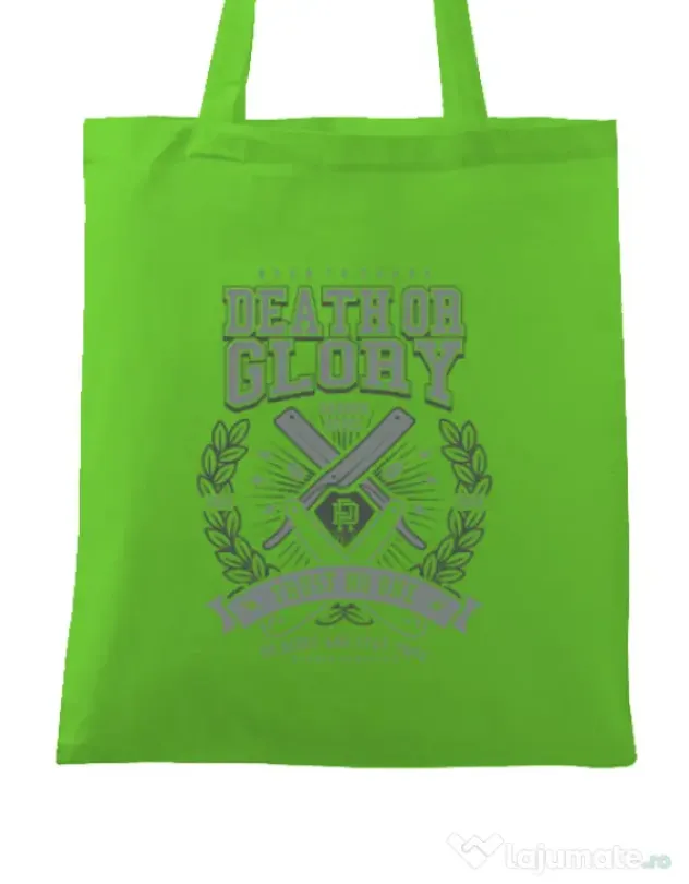 Sacosa din panza Death or Glory Verde mar