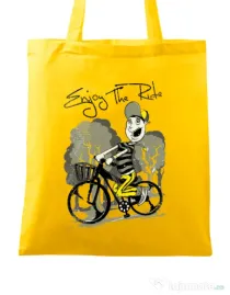 Sacosa din panza Enjoy the ride Galben