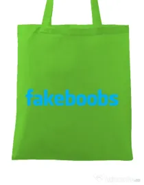 Sacosa din panza Fakeboobs Verde mar