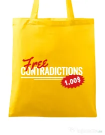 Sacosa din panza Free contradictions Galben