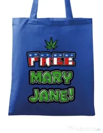 Sacosa din panza Free Mary Jane Albastru regal