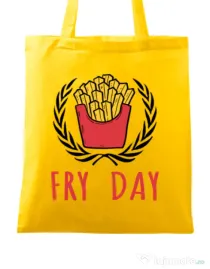 Sacosa din panza Fry Day Galben